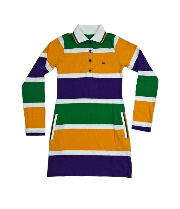 Thick Stripe Rugby Junior Dress L Thick Stripe Rugby Junior Dress L