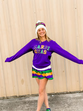 ASP Adult MARDI GRAS Sequin V-Neck - Purple