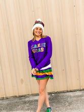 ASP Adult MARDI GRAS Sequin V-Neck - Purple