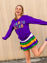 ASP Adult MARDI GRAS Sequin V-Neck - Purple