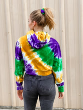Tie Dye Wave Junior/Misses Crop Hoodie