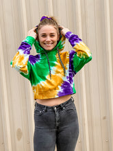 Tie Dye Wave Junior/Misses Crop Hoodie