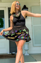 Adult Mardi Gras Explosion Skort - Black