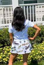 Adult Mardi Gras Explosion Skort - White