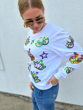 Adult Crowns and Masks French Terry Light Weight Pullover - White