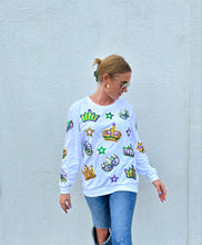 Adult Crowns and Masks French Terry Light Weight Pullover - White