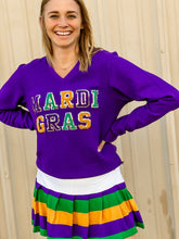 ASP Adult MARDI GRAS Sequin V-Neck - Purple