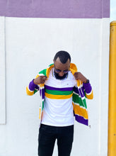 Thick Stripe Rugby Adult Zip Up Hoodie