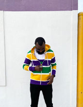 Thick Stripe Rugby Adult Zip Up Hoodie