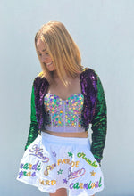 Sequin Jacket Purple, Green, and Gold Cropped Adult Classic