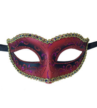 Glitter Swirls Eyelet Mask With Trim