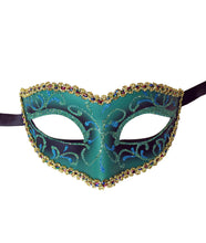Glitter Swirls Eyelet Mask With Trim
