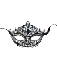 Whimsical Metal Laser Cut Mask with Fleur de Lis