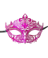 Whimsical Metal Laser Cut Mask with Fleur de Lis