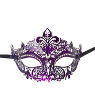 Whimsical Metal Laser Cut Mask with Fleur de Lis