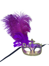 Anarkali Mask with Eye Detail and Feathers