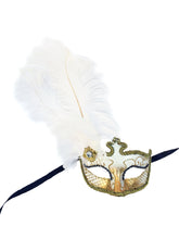 Anarkali Mask with Eye Detail and Feathers