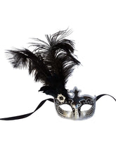 Anarkali Mask with Eye Detail and Feathers