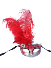 Anarkali Mask with Eye Detail and Feathers