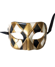 Harlequin Print Eyelet Mask