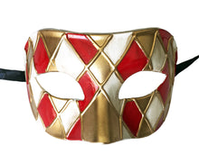 Harlequin Print Eyelet Mask