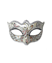 Victorian Eyelet Swirl Mask In Gold And Silver