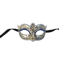 Victorian Eyelet Swirl Mask In Gold And Silver