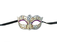 Victorian Eyelet Swirl Mask In Gold And Silver