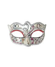 Victorian Eyelet Swirl Mask In Gold And Silver