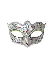 Victorian Eyelet Swirl Mask In Gold And Silver