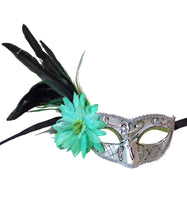 Victorian Style Eyelet with Swirls, Flower and Side Feathers