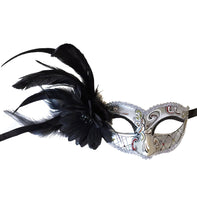 Victorian Style Eyelet with Swirls, Flower and Side Feathers