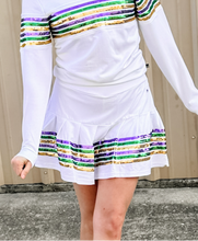 Sequin Adult Skort - White