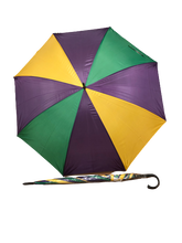 Purple, Green, and Gold Panels Golf Umbrella