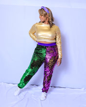 Sequin Joggers Purple, Green, and Gold Adult Classic