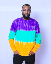 Tie Dye Stripe Adult Long Sleeve Shirt