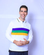 White Chest Stripe Adult Long Sleeve