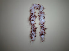 White With Chocolate Brown Tips Feather Boas With Matching Foil