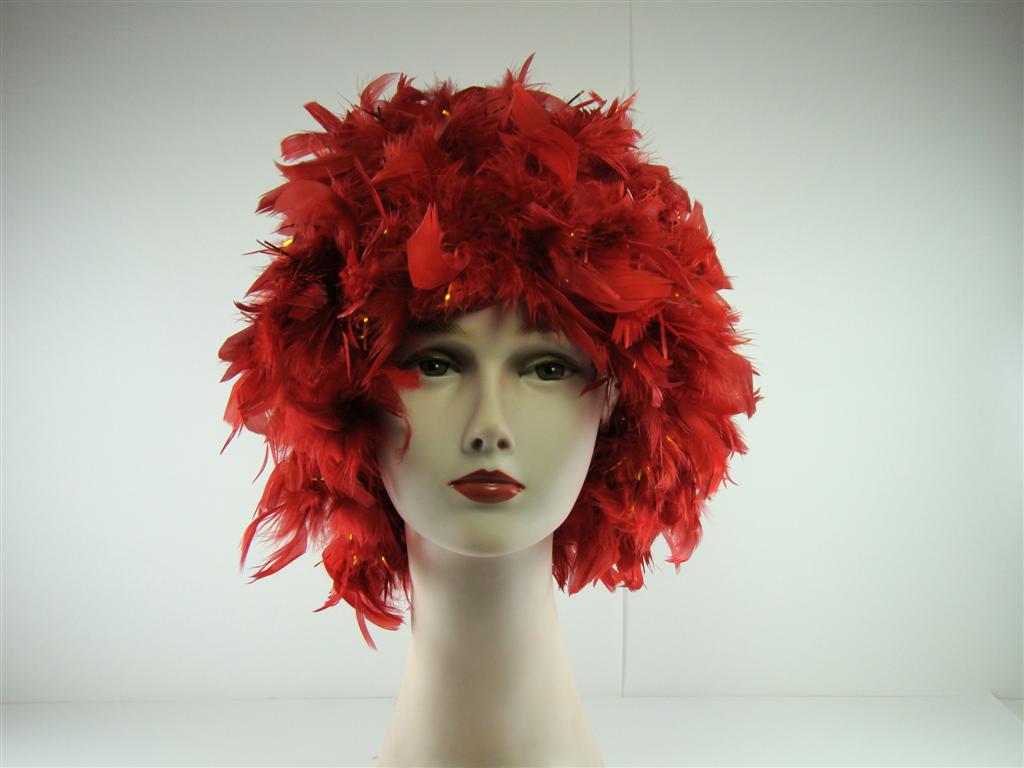 Mardi Gras Feather Hat/Wig