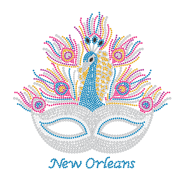 Mardi Gras Mask Ornament – Peace of Mind Designs