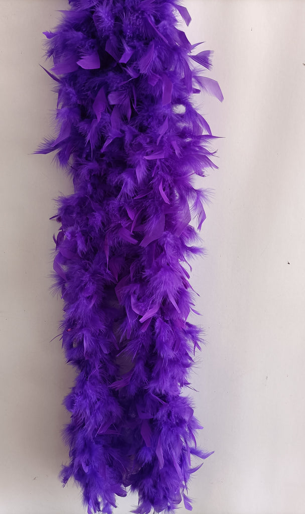 Purple Green Gold Color Block Mardi Gras Feather Boas - 12-Pack