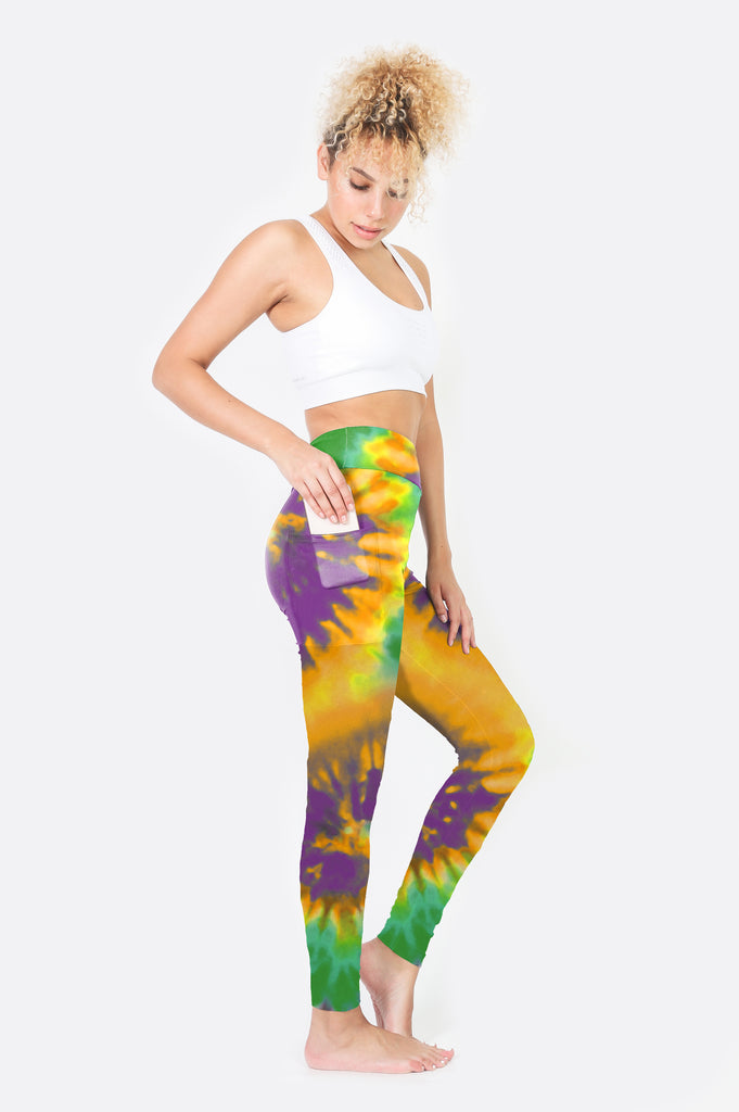 Mardi gras 2025 tie dye leggings