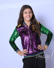 Sequin Jacket Purple, Green, and Gold Youth Classic