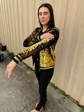 Sequin Jacket Black and Gold Adult Classic