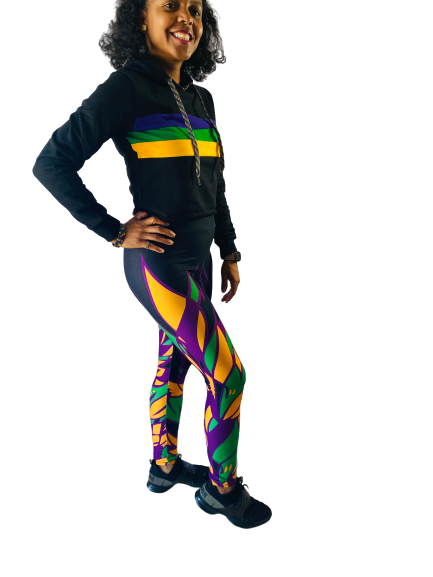 Girls mardi sales gras leggings