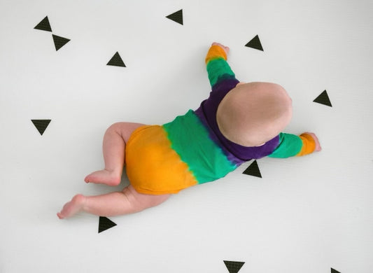 Tie Dye Stripe Infant Onesie Long Sleeve
