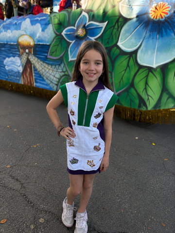 Vestido de tenis Youth Crowns – Blanco
