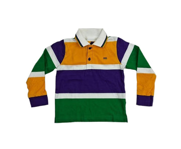 Camisa de rugby de rayas gruesas para niños pequeños de manga larga