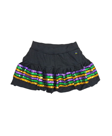 Faldas pantalón júnior de lentejuelas - Negro