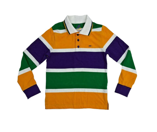 Maillot de rugby à rayures épaisses pour jeunes (manches longues)